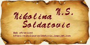 Nikolina Soldatović vizit kartica